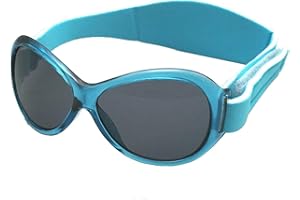 Baby Banz Retro Kidz Oval Sunglasses with Strap - 2-5 Years Toddler Sunglasses – 100% UV Eye Protection With Glare Reduction