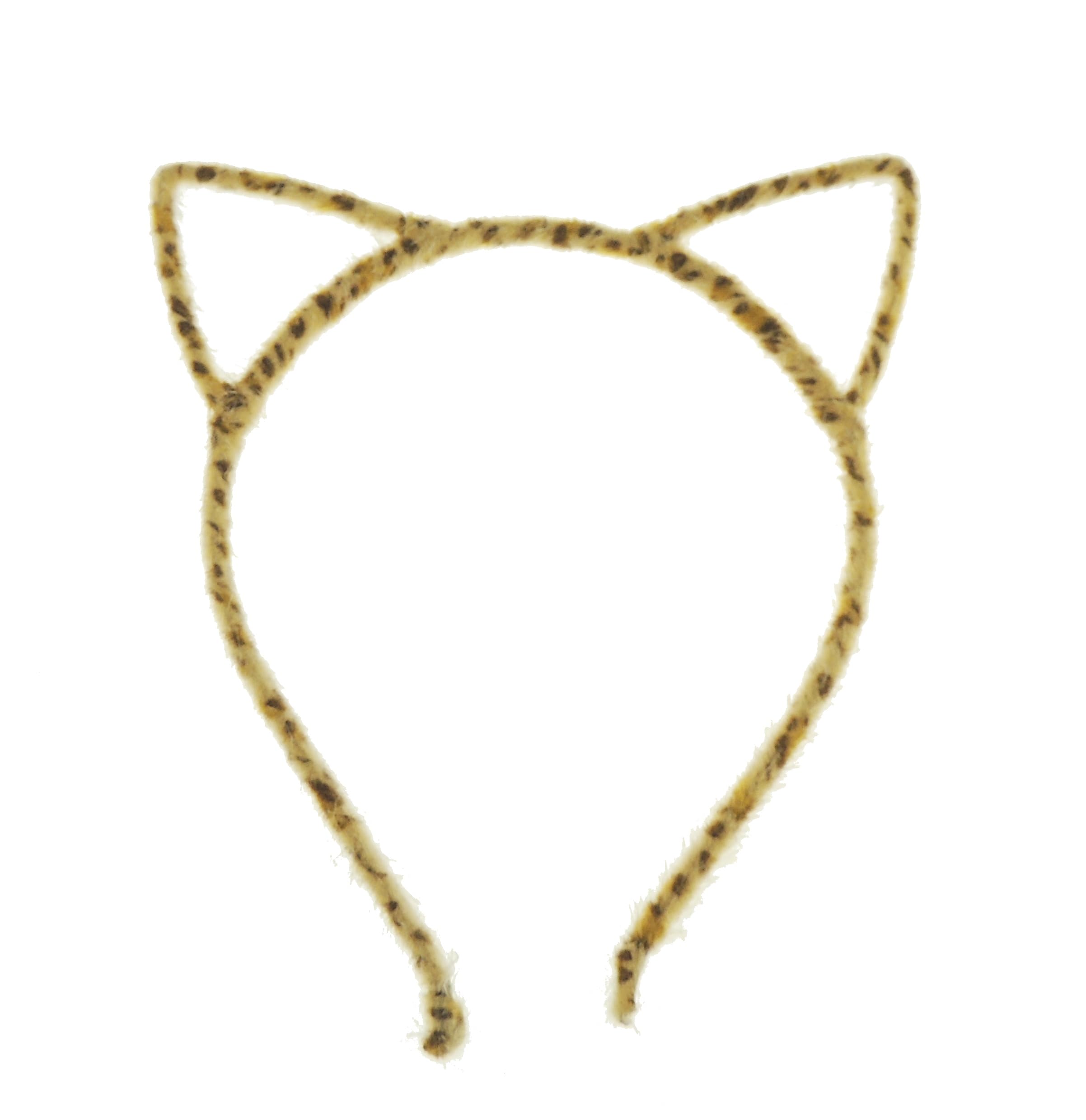 Unisex Womens Animal Cat Ears Narrow Halloween Christmas Nativity Costume Outfit Party School Play Gift Headband Hair Accessories Headpiece Alice Band Hairband Deeley Bopper (Light Brown Leopard)