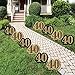 Big Dot of Happiness Adult 40th Birthday - Gold Lawn Decorations - Outdoor Birthday Party Yard Decorations - 10 Piece