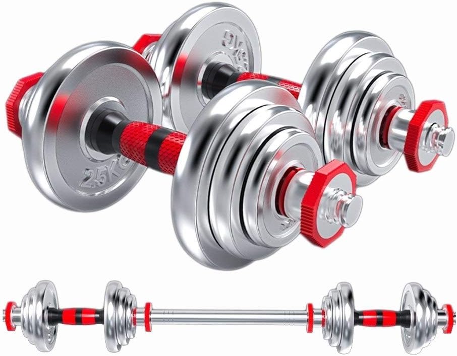 Adjustable Dumbbell All-Iron Plating Gym Dumbbell Weight Set Home Gym Exercise Biceps Weightlifting 66 Lbs (Size : 20KG)