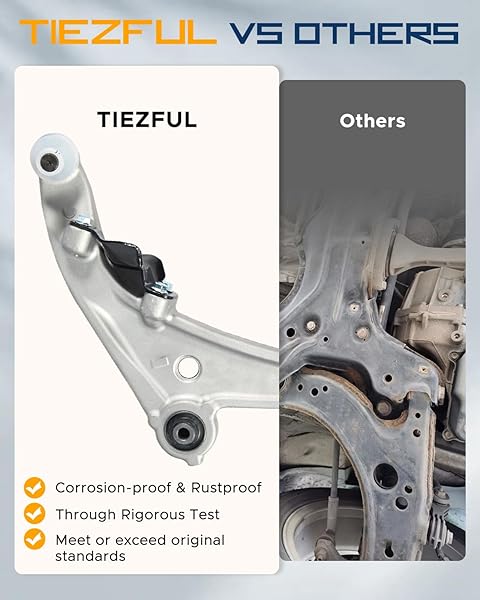 TIEZFUL 8PCS SUSPENSION KIT FITS FOR NISSAN ALTIMA 2007 2008 2009 2010 2011 2012 (EXCLUDES HYBRID), 2013 (COUPE ONLY) FRONT LOWER CONTROL ARM W/BALL JOINTS TIE RODS SWAY BARS