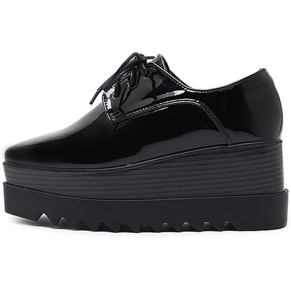 Amazon.com: TOSOFT Patent Leather Oxfords for Women Fashion  display picture 3
