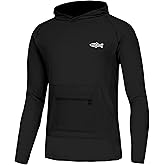 Riverruns Men's UPF 50+ Sun Protection Hoodie Fishing Shirt Cooling Quick Dry Rash Guard Long Sleeve