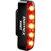 ENFITNIX XlitET Bike Tail Light, Bike Brake Light with Brake Sensing, 50 LM Ultra Bright,Auto On/Off, USB-C Rechargeable Rear Bike Light, IPX5 Waterproof, Night Riding Safety Light.