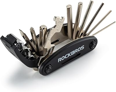 ROCKBROS 16-in-1 Pocket Bicycle Repair Tool Folding 90x44x25mm Black