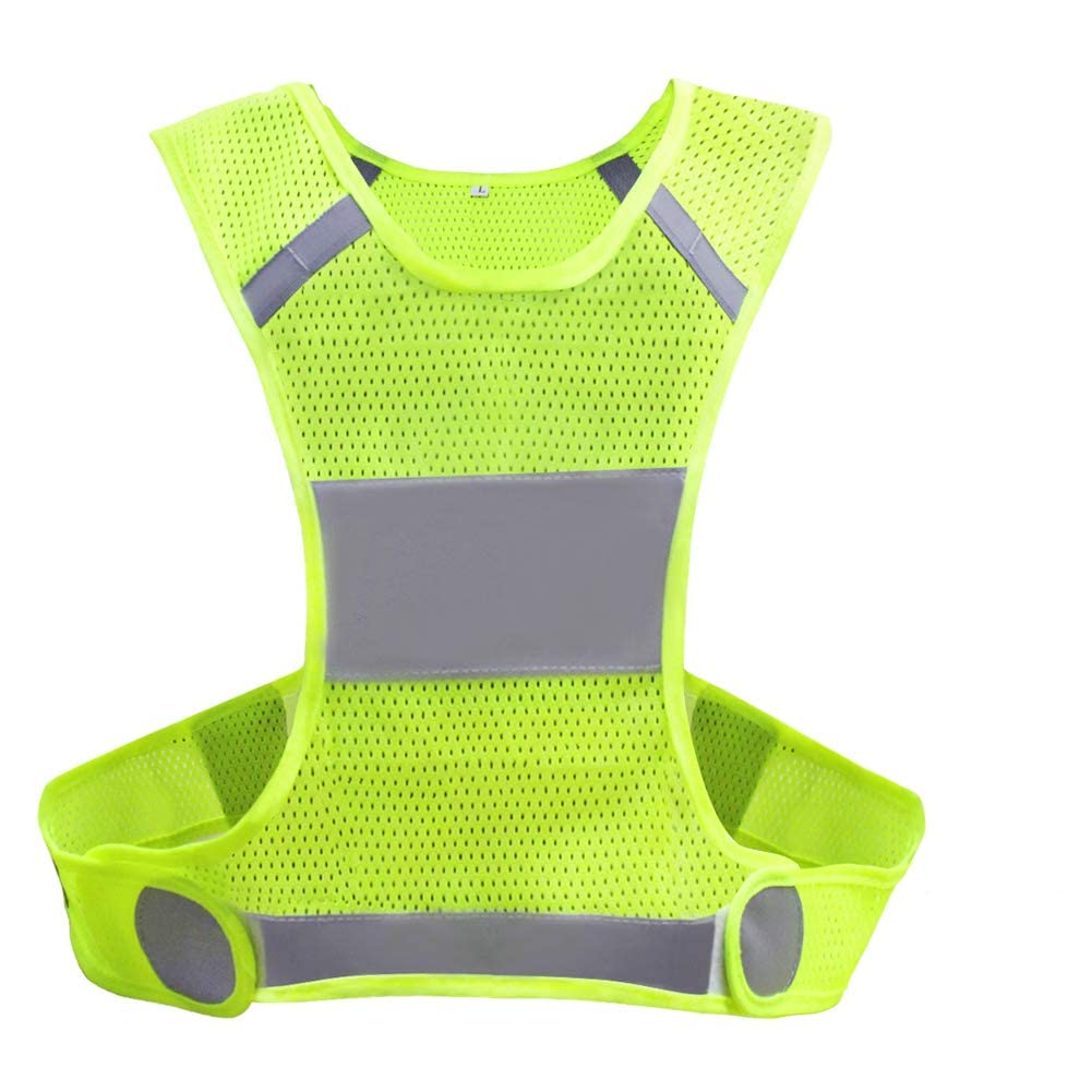 Biqing Hi Vis Reflective Vest High Visibility Safety Vest Jacket For Running Walking Cycling Jogging (Size L)