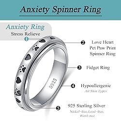 Ladytree Pet Paw Print Anxiety Relieve Spinner