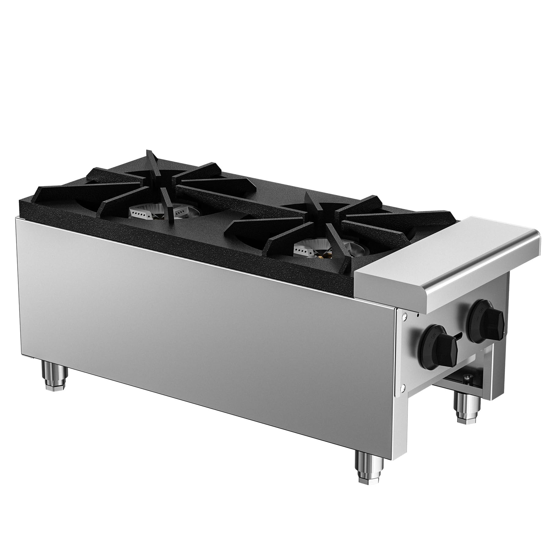 Photo 1 of Culistra Commercial Gas Stove with 2 Burners, 56,000 BTU, Propane and Natural Gas Countertop Cooking Stove Range, Stainless Steel Hot Plate for Catering, Perfect for Iftar, ETL Certification