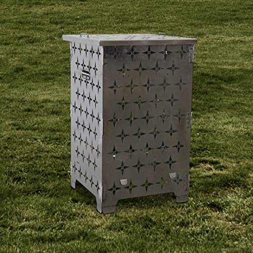 Blue Sky Outdoor Living SSBB-3222 Burn Barrel Yard Debris Incinerator Bin, 22" x 32", Black