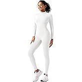 speerise Women Bodysuit Rompers Long Sleeve Jumpsuits Leotards One Piece Tummy Control Yoga Workout Outfits