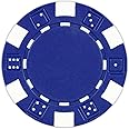 DA VINCI 50 Clay Composite Dice Striped 11.5 Gram Poker Chips, Choose from 11 Colors