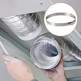 TUPARKA 8Pcs Metal Hose Clips 91-114mm Stainless Steel Ducting Clamps Pipe view 7