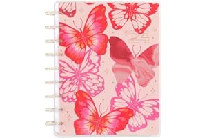 THE HAPPY PLANNER Happy Planner Disc-Bound 12-Month Diary, January 2024–December 2024 Daily, Weekly, and Monthly Diary, Classic Size, Horizontal Layout, Butterfly Effect Theme, 17.78 Centimetres x 23.50 Centimetres