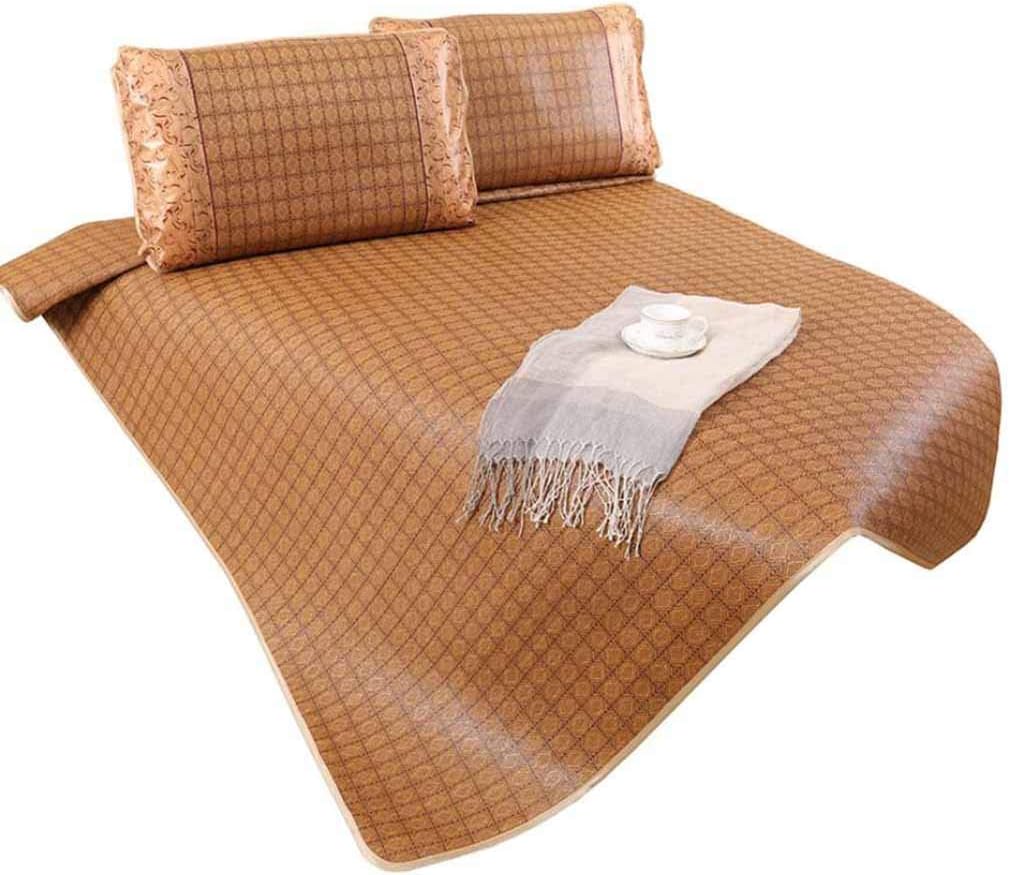 TX ZHAORUI Summer sleeping mat,Summer mat student dormitory single bed bunk 0.9m ice silk rattan seats foldable,1.2M