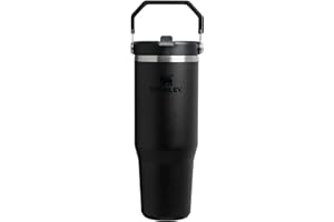 Stanley IceFlow 2.0 Flip Straw Tumbler with Handle 30 oz | Twist On Lid and Flip Up Straw | Leak Resistant Water Bottle | Insulated Stainless Steel | BPA-Free | Black 2.0