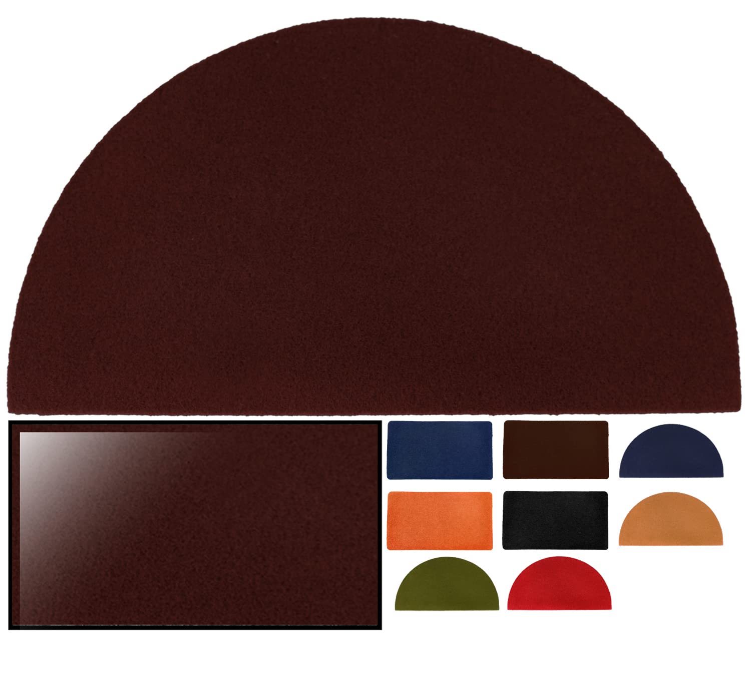 LucaHome – Synthetic Coconut Doormat, 40 x 70 cm, Semi-Moon Brown with Non-Slip Base, Smooth Coconut Doormat, Absorbent Doormat, Home Entrance, Ideal for Outdoor Door or Hallway