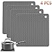 Silicone Trivet Set of 4 – Heat-Resistant Trivets for Hot Pots and Pans – Multipurpose Silicone Trivet Mat, Drying Rack, Jar Opener – Thick Non-Slip Silicone Mats for Kitchen Counter – Grey