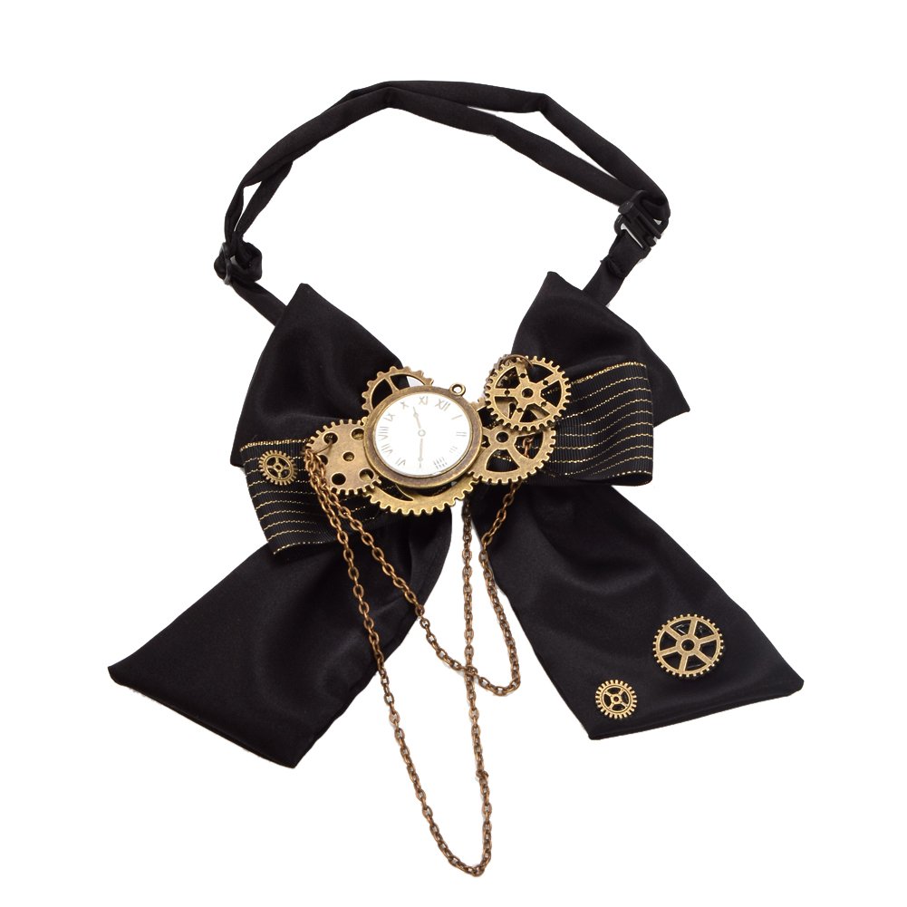 BLESSUME Steampunk Bowtie Gears, 2, One Size