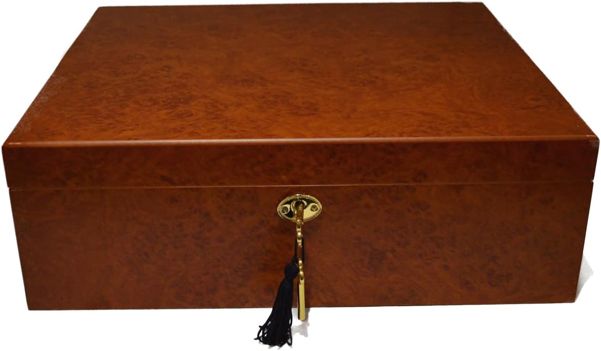 Colton Burl Humidor 75 Size - 360 x 310 x 120mm