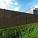 TANG Fence Privacy Screen Brown 6 Feet x 50 Feet Outdoor Shade Cloth with Grommets, 150 GSM Temporary Fence Cover with Zipties Mesh Netting Fences Blockage for Backyard Garden Patio Chain Link