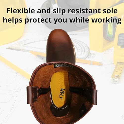 WOLF Work Boot 100% Waterproof Genuine Cowhide Mexican Leather