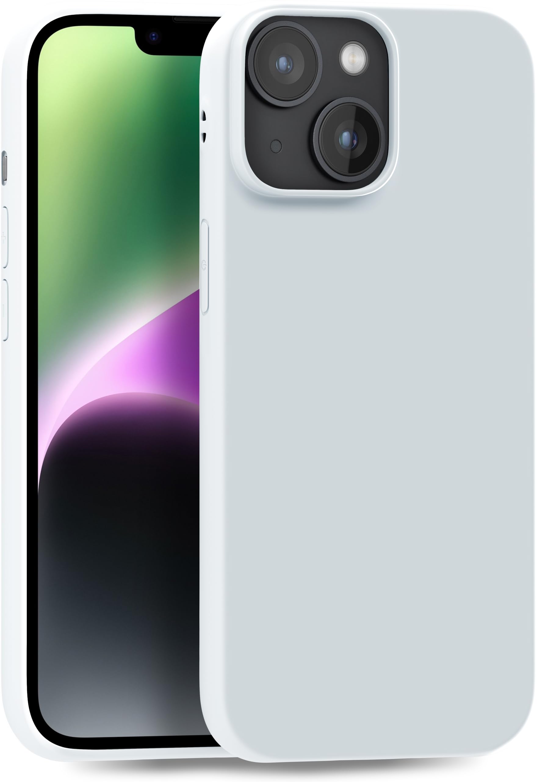 MyGadget TPU Case for iPhone 14 - [ Camera Protection & Anti Fingerprint ] - Silicone Cover with Soft Touch & Anti Scratch Shell - White