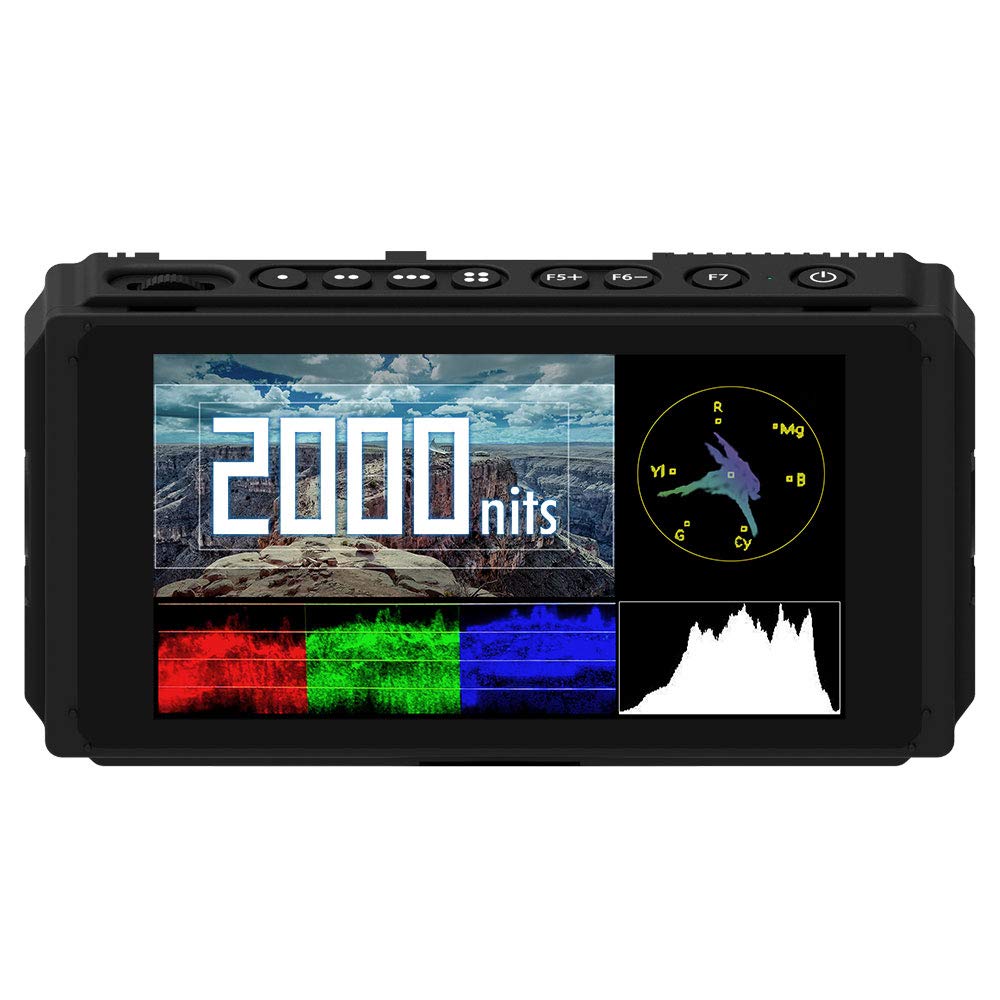 Fotga C50 On-Camera Field Monitor, 5-Inch Ultra Bright 2000nit HD IPS Touch Screen with 3D LUT,Waveform,Vectorscope,Peaking,4K HDMI Input/Output,Dual Battery Slot for DSLR Camera Camcorder Video