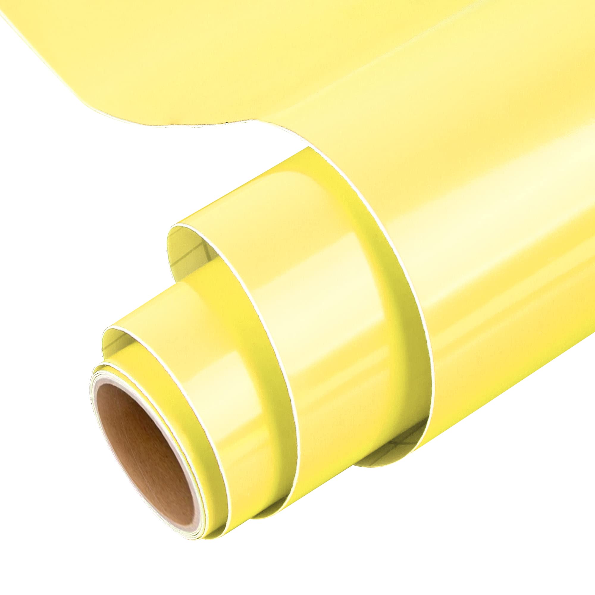IModeur Yellow Permanent Vinyl for Cricut, 12" x 5 Ft Permanent Vinyl Roll for Cricut, Silhouette & Cameo, Vinyl for Mug, Cup, Window & Home Decal, and other DIY projects