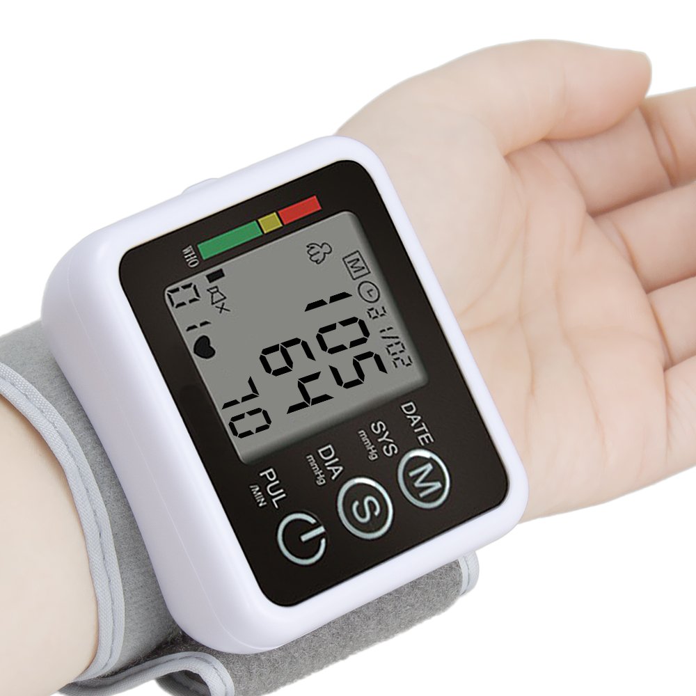 Digital Blood Pressure Monitor, Balance Wrist and Portable for Pulse Rate , High Accuracy Readings with Easy-to-Read,Suitable for the elderly , hypertension , heart disease and so on