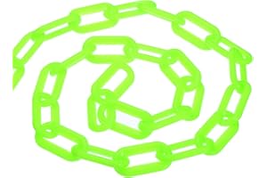 PATIKIL 0.3" Diameter 10Ft Length Plastic Chain Barrier, Safety Link Chain Stanchion for Crowd Control at Driveway Elevator Parking Lot, Green