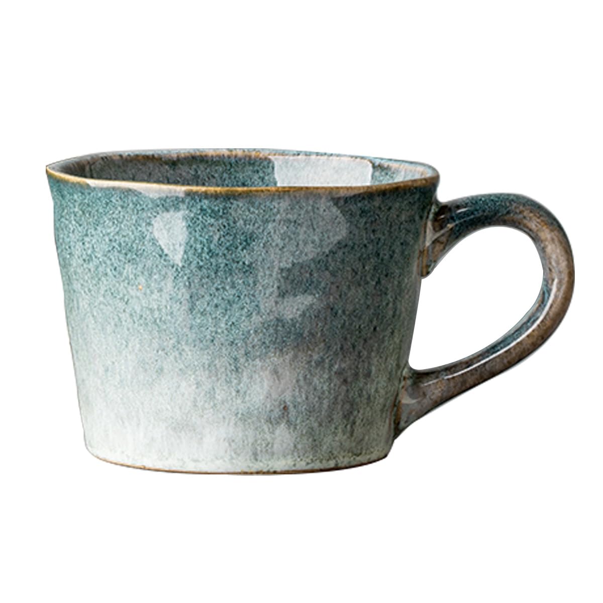Ceramic Coffee Mug, 12 oz Tea Cup with Handle, Vintage Coffee Cup for Office and Home, Dishwasher and Microwave Safe, Sage Green