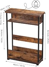YEAKOO Narrow Side Table with Storage Shelf 3 Tier 46x18x62.5cm view 3