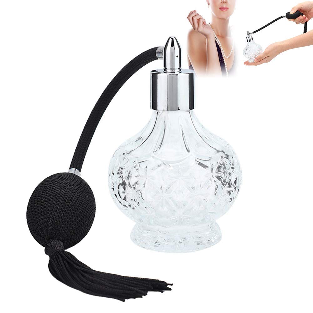 Neeliup Vintage Perfume Atomizer, Crystal Art Glass Spray Bottle with Tassel (90ml)