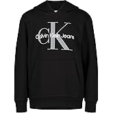 Calvin Klein boys Long Sleeve Pullover Fleece Hoodie