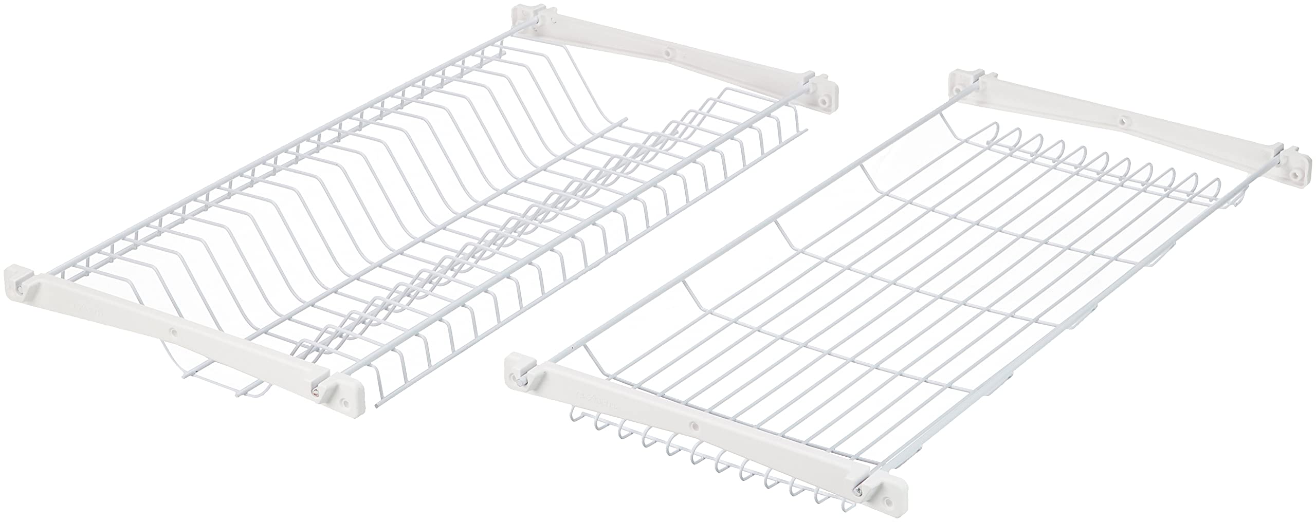 casabriko Recessed Draining Rack, Coated Steel, White, 56 cm
