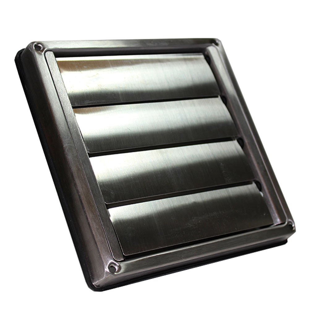 Kair Wall Vent 125mm - 5 inch Round Rear Spigot Stainless Steel Ventilation Gravity Grille