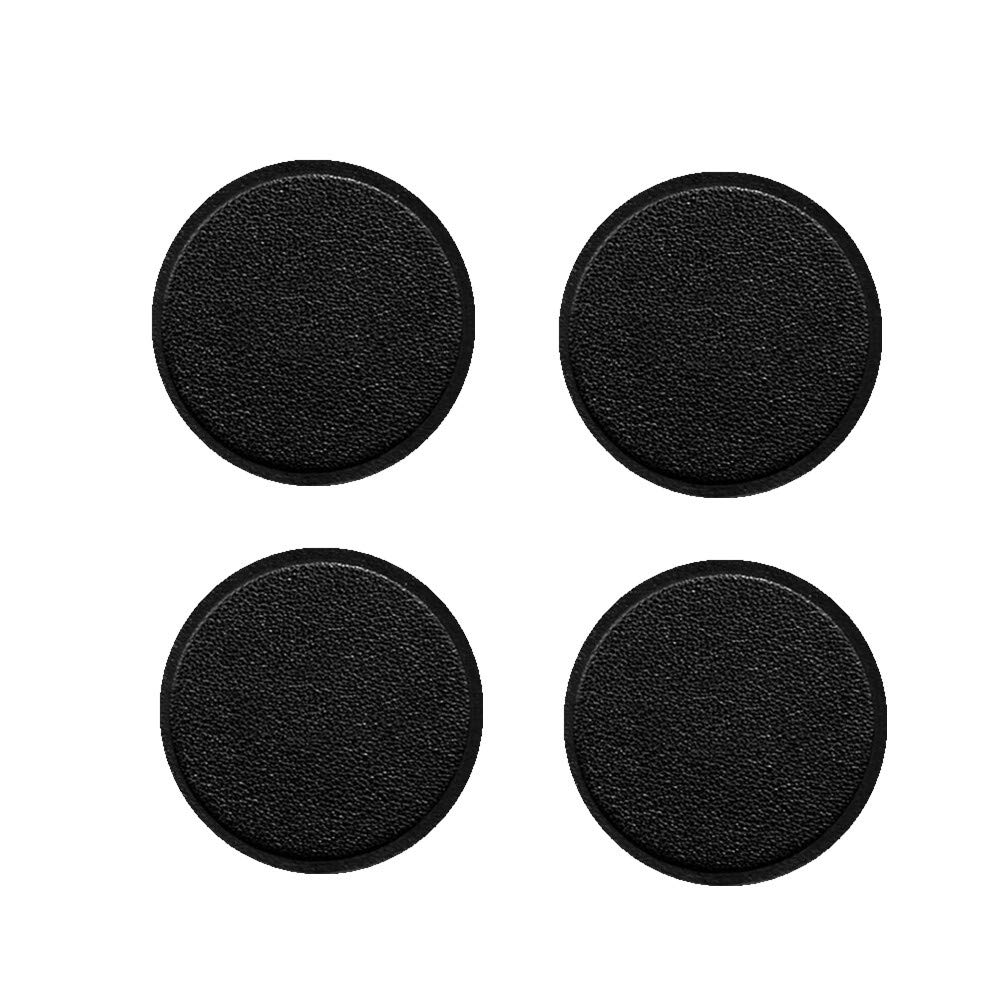 MeetRade 4Pack PU Leather Mount Metal Plate With Adhesive For Magnetic Holder Car Mount Cradle Replacement Kits For Magnet Holder Black and Red (Black)
