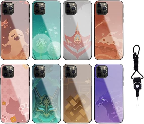 Amazon 原神 スマホケース Iphone用ケース 携帯カバー 胡桃 刻晴 鍾離 ウェンティ クレー 強化ガラスケース 鏡面ガラス アイフォンケース 保護ケース Iphone多機種対応 ハードケース レンズ保護 摩損防止 01 Iphonex アニメ 萌えグッズ 通販