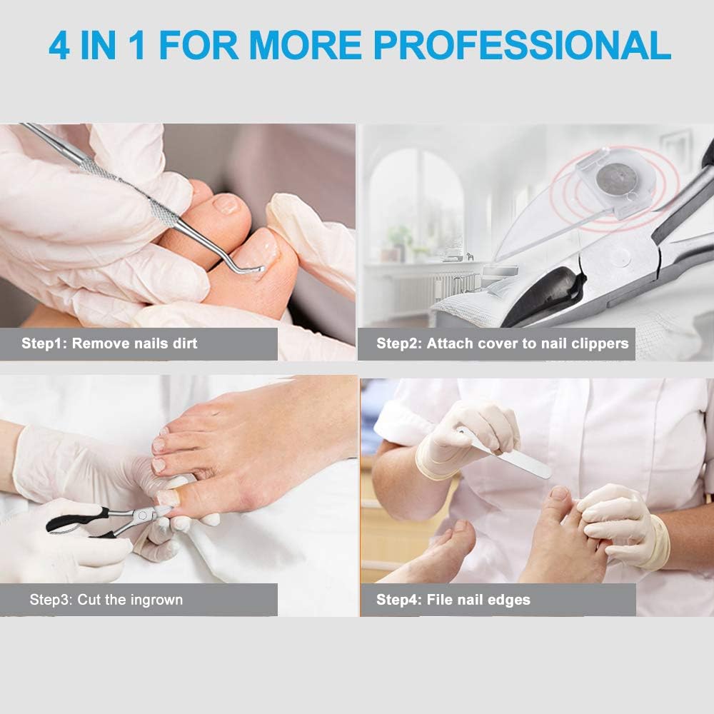 4PCS Toe Nail Clipper for Ingrown or Thick Toenails,Toenails Trimmer and Professional Podiatrist Toenail Nipper for Seniors with Surgical Stainless Steel Sharp Blades Soft Grip Handle Wanmat: Health & Personal Care
