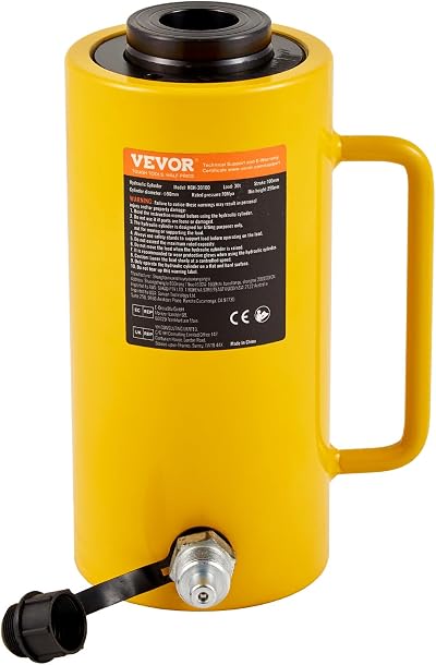 VEVOR 30Ton Hydraulic Cylinder Jack 4 Inch Stroke 66000LBS Lift Industrial
