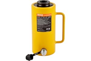VEVOR Mophorn Hydraulic Cylinder Jack 30Ton, Solid Ram Hydraulic Cylinder 4Inch, Stroke Single Acting Hydraulic Cylinder, w/Quick Connector Portable Hydraulic Solid Jack Industrial Lifting Jack Ram