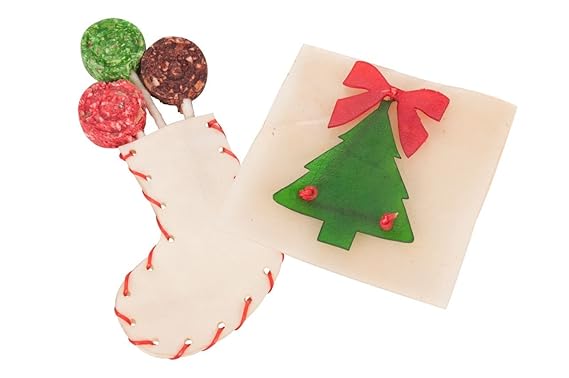 Weihnachtssnack Rinderhaut L: 25 cm B: 12 cm H: 2 cm Strumpf