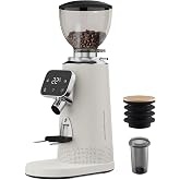 Tuni G3 Commercial 64mm Flat Burr Coffee Grinder, 100 Grind Settings, Ivory | Electric Espresso Grinder with Single Dose, Anti-Static Tech, All-Metal Stainless Steel Body for Drip/Cold Brew/French Press