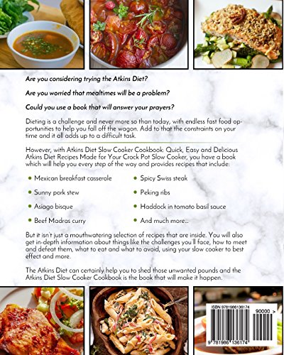 Atkins Diet Slow Cooker Cookbook: Quick, Easy, and Delicious Atkins Diet Recipes Made For Your Crock Pot Slow Cooker