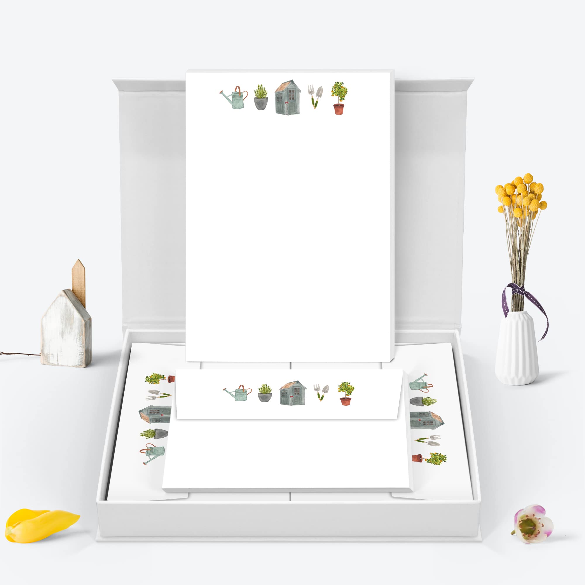 Me Loovely Summer Garden Letter Writing Paper and Envelopes Set A5 Size Papers Stationery Supplies | Christmas Gifts (Pack of 20)