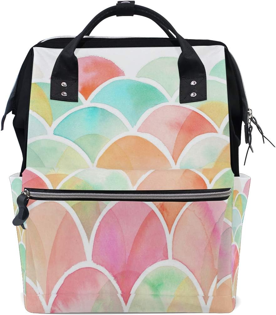 HangWang Diaper Bags Watercolor Wallpapers Fashion Mummy Backpack Multi Functions Large Capacity Nappy Bag Nursing Bag for Baby Care for Traveling
