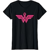 Vintage Retro Breast Cancer Awareness Pink Ribbon Superhero T-Shirt