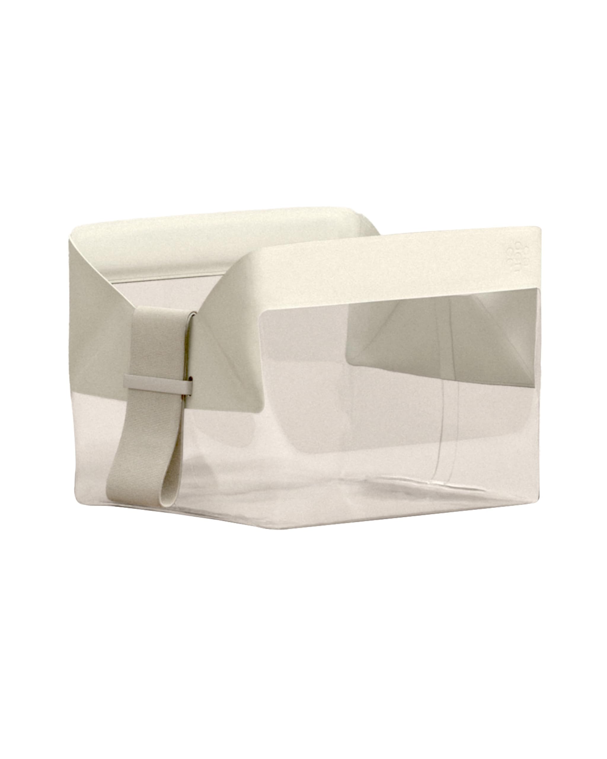 Cadence Parcel - Clear Dopp Kit with Magnetic Closure - Durable and Leak-Resistant Travel Toiletry Kit - TSA-Compliant & Modular Design - Hygiene Bag for Travel Essentials - 1 Qt - Pebble