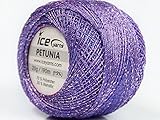 Petunia Lilac Blue Silver Metallic Braid Thread - 20 Gram 207 Yards