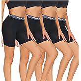 wirarpa Women's Underwear Modal Boxer Briefs Anti Chafing Boyshorts Panties with Crotch 4 Pack